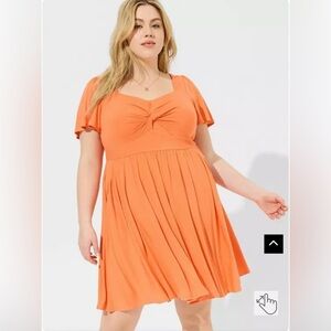 Torrid super soft mini twist front skater dress